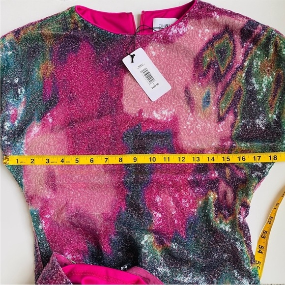 One33 Social sequin fushia pink mini skirt - Picture 9 of 10